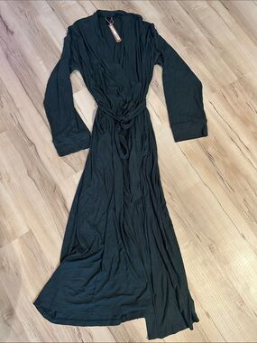 SKIMS Cypress Cotton Ribbed  Long Robe